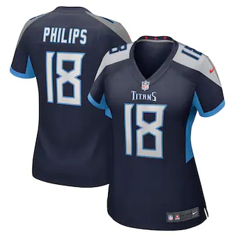 womens nike kyle philips navy tennessee titans game player 